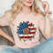 America Sunflower Shirt, USA Flag Flower Shirt, Gift For American, 4th Of July Flag Graphic T-Shirt, Freedom TShirt, Independence Shirt.jpg