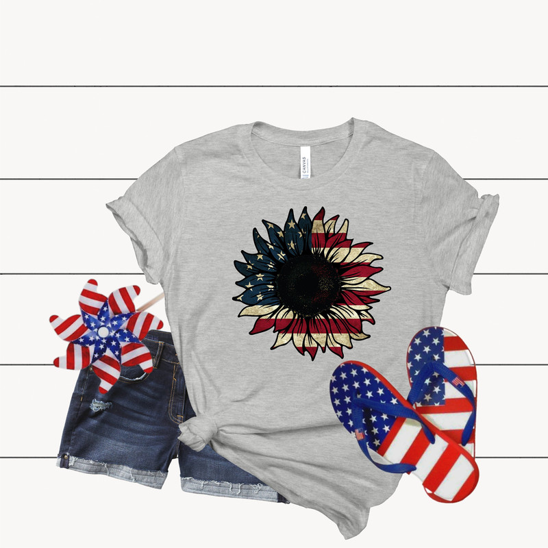 Patriotic Sunflower, 4th of July Sunflower Shirt, Women's July 4th, America Y'all, Memorial Day Shirt, 4th July Shirt, Stars And Stripes.jpg