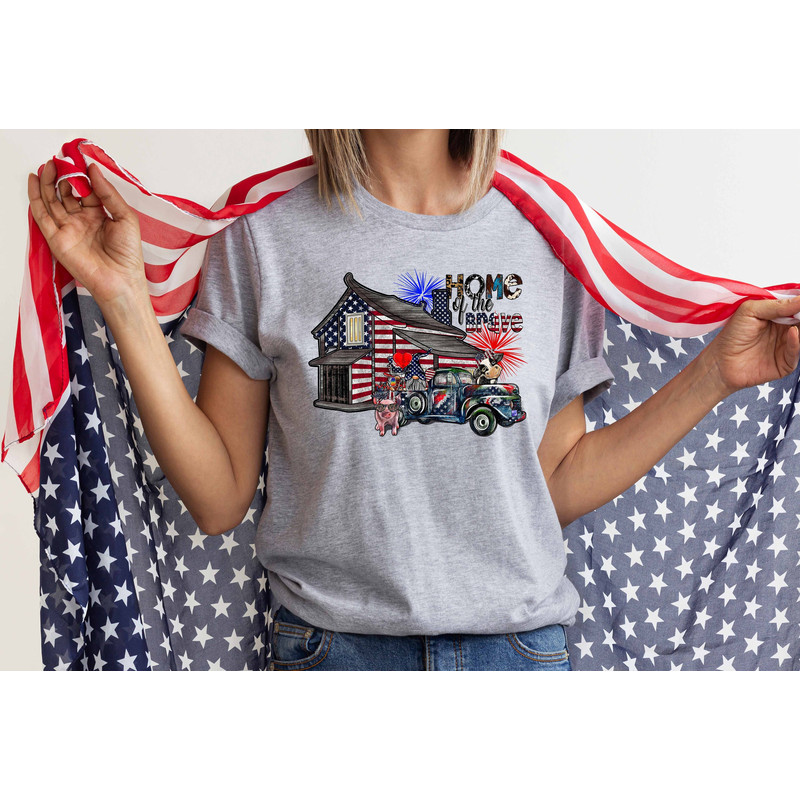 4th Of July Shirt, Home Of Brave Shirt, fourth Of July Family Shirt, Family Matching Shirt, Independence Day Shirt, Merica , Memorial Day.jpg