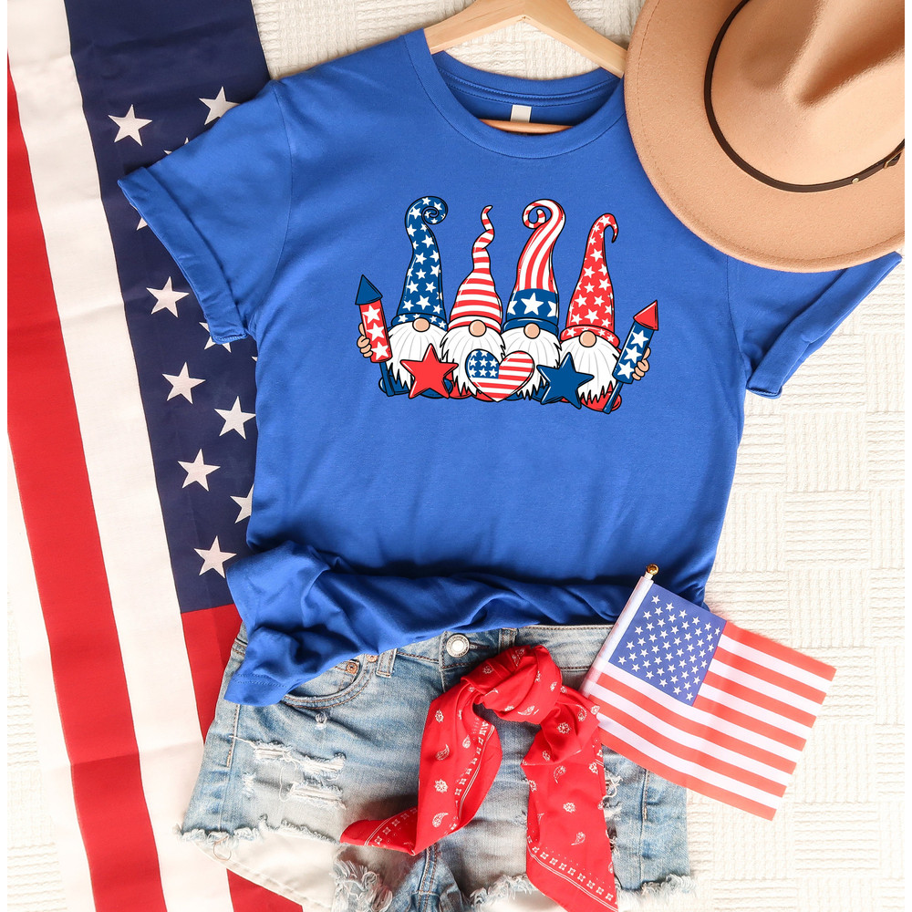 4th of July Gnome Shirt, Patriotic Shirt, Independence Day Tee, Fourth of July Gifts, USA Flag Shirt, Gift for American, Firework Shirt.jpg
