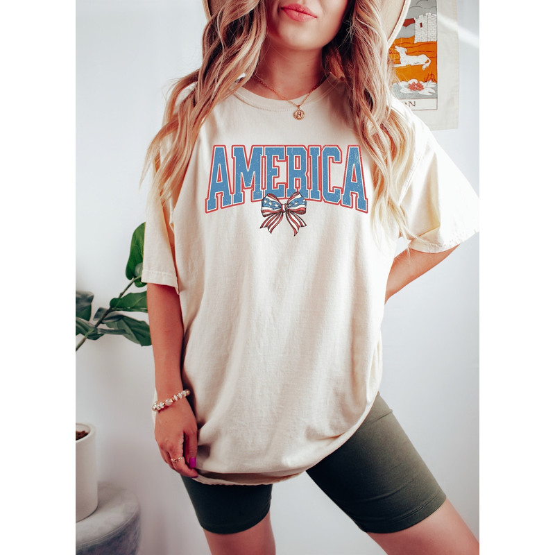 Retro America Shirt, Womens 4th of July Shirt, USA Graphic Tee, Patriotic Shirt, Independence Day Gift, USA Tee, Red White and Blue Shirt.jpg