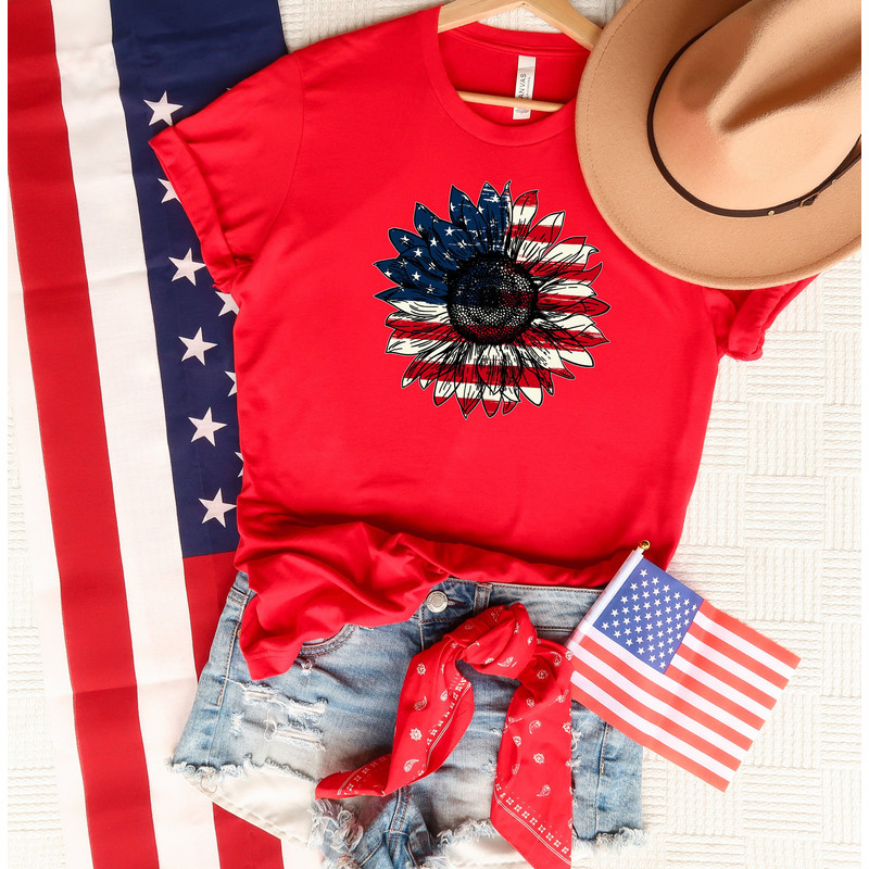 America Sunflower Shirt, America Shirt, American Flowers Shirt, Patriotic Shirt, American Shirt, 4th Of July Shirt, Independence Day Shirt.jpg