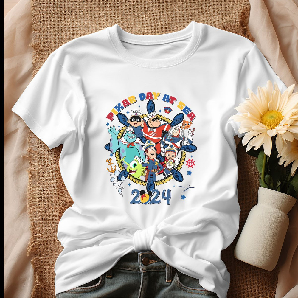 Pixar Day At Sea 2024 Disney Characters Shirt.jpg