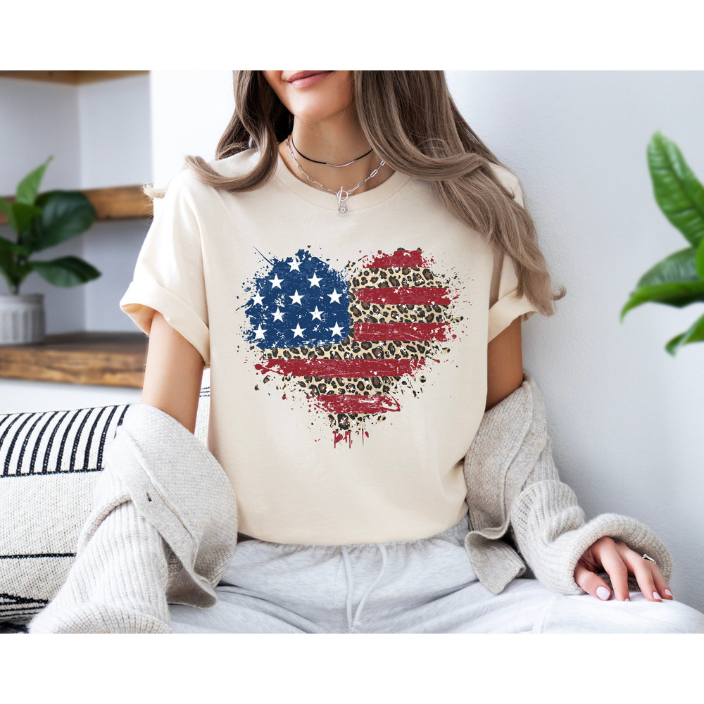 American Flag Shirt, American Flag Heart Shirt, Patriotic Shirt, USA Shirt, 4th of July Shirt, July 4th Shirt, Women's American Flag Shirt.jpg