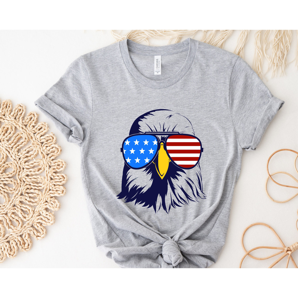 Patriotic Eagle with Sunglasses Shirt, 4th Of July Shirt, Patriotic Shirt, Freedom Shirt, Independence Day Shirts, Patriotic Family Shirts.jpg