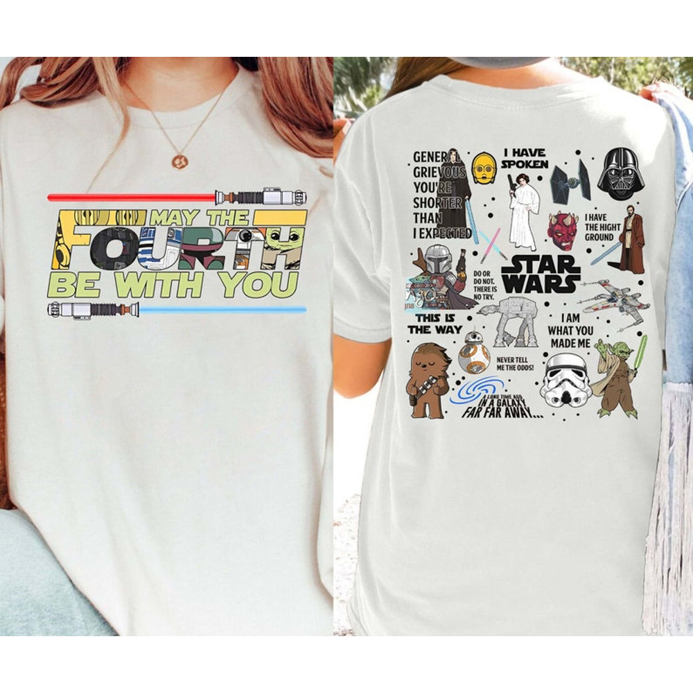2-Sided Disney Star Wars Day 2024 Shirt May The Fourth Be With You Logo 1977 T-Shirt Galaxy'S Edge Trip Tee Hollyw.jpg