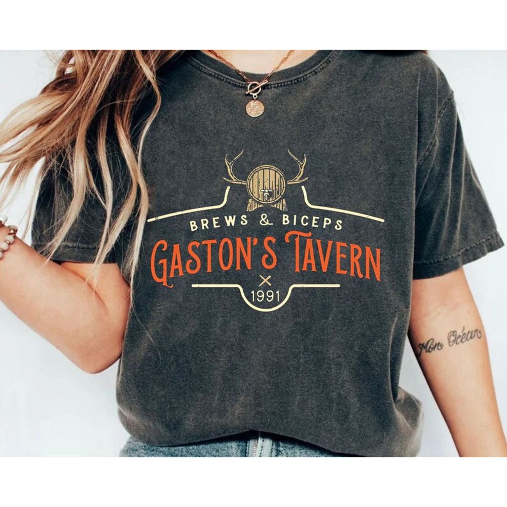 Beauty And The Beast Shirt Brew And Biceps Gaston'S Tavern 1991 T-shirt .jpg