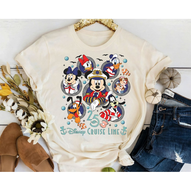 Cruise Line 25Th Silver Anniversary At Sea Sweatshirt Walt Disney Cruise Line T-shirt Disney Family Matching Tee Dis.jpg