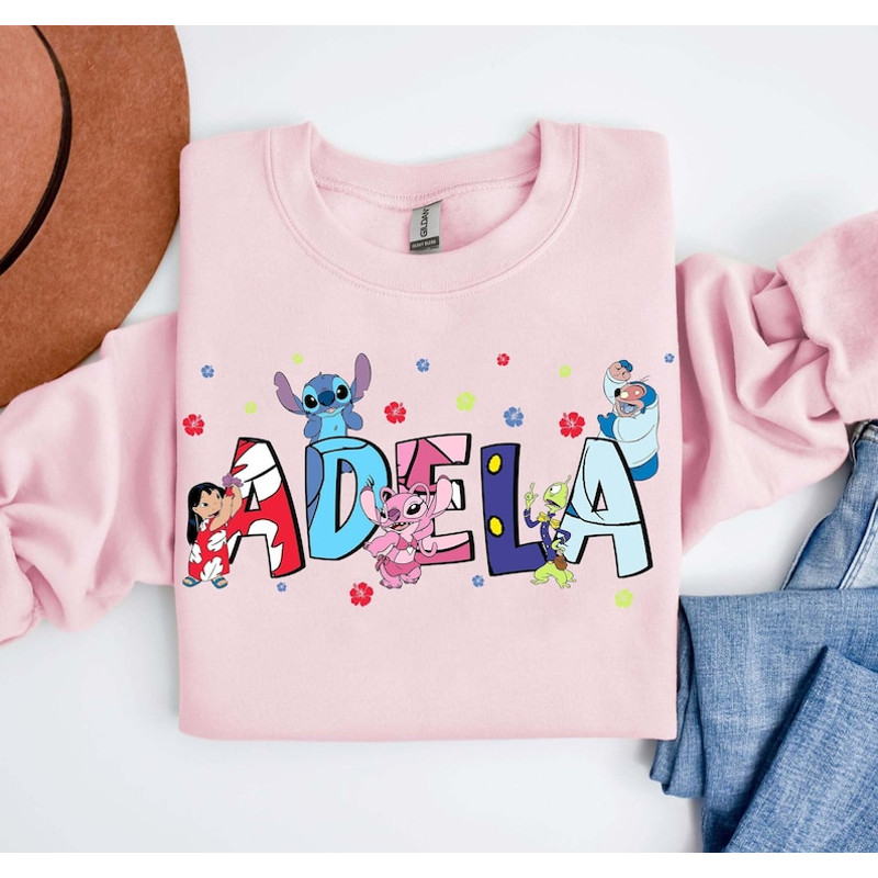 Custom Name Disney Lilo And Stitch Shirt Personalized Pleakley Angel Scrump Nani Pelekai T-Shirt Disneyland Matching.jpg