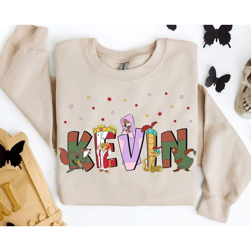 Custom Name Disney Robin Hood Shirt Personalized Marian Sir Hiss Little John T-Shirt Disneyland Matching Tee Birth.jpg