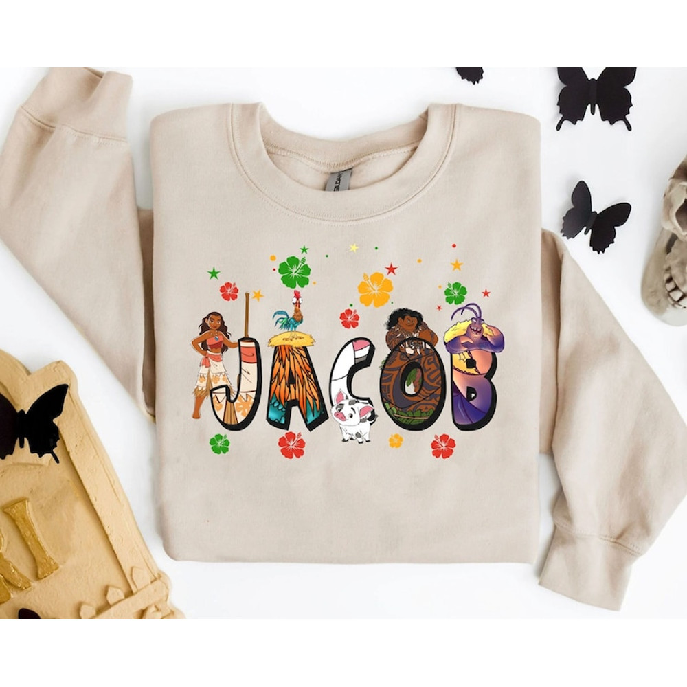 Custom Name Kids Disney Moana Shirt Personalized Disney Maui Tamatoa Matching TShirt Disney Family Matching Tee WD.jpg