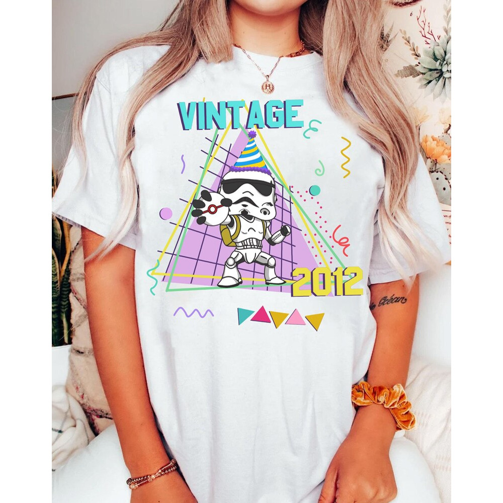 Custom Retro Disney Star Wars Birthday Matching T-shirt Funny Yoda Darth Vader Stormtroopers Porgs Personalized Disn.jpg