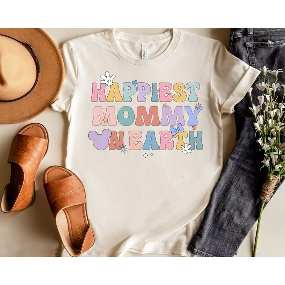 Custom Title Happiest Grandma On Earth Shirt Personalized Disney Mother Day Matching T-Shirt Disney Mickey Icon Tee.jpg