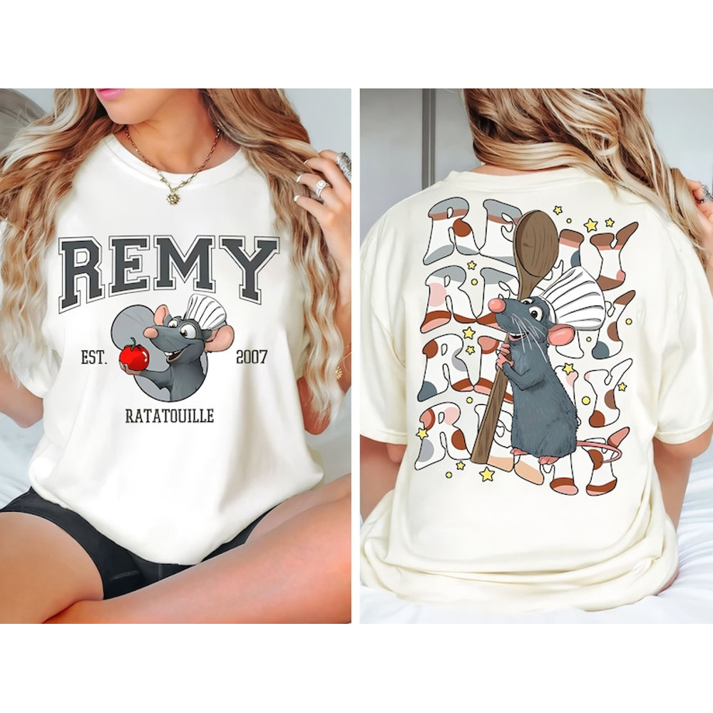 Disney 2-Sided Remy Ratatouille Vintage Shirt Funny Remy Anyone Can Cook T-Shirt Cute Mouse Chef Tee WDW Disneylan.jpg