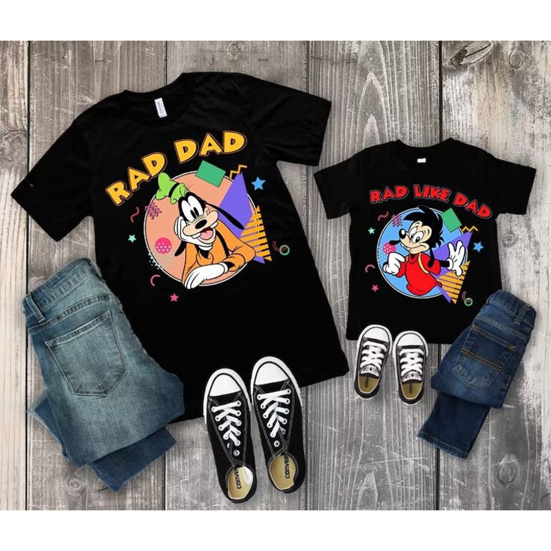 Disney Goofy Movie Shirt Funny Goofy And Max T-Shirt Dad And Son Matching Tee Disneyland Family Trip Goofy Rad D.jpg