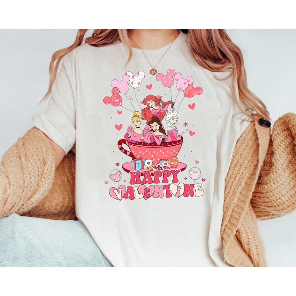 Disney Princess Happy Valentine Shirt Happy Valentine Princess Team Tshirt Disney Princess Tea Cup Tee Disneyland.jpg