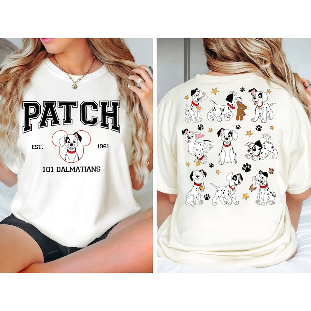 Disney Two-Side Patch Emotions Shirt Cute Disney 101 Dalmatians Dog Lover T-Shirt Wdw Magic Kingdom Tee Disneyland.jpg