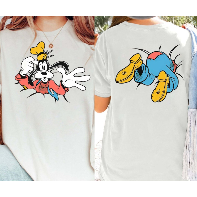 Funny Disney Goofy Portrait 2-Sided Shirt Vintage Magic Kingdom TShirt Mickey And Friends Matching Tee WDW Family.jpg