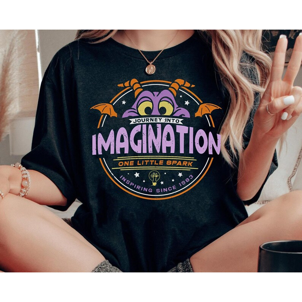 Funny Figment Journey Into Imagination One Little Spark Shirt Disney Epcot Trip T-shirt Purple Dragon Tee Disney Tri.jpg