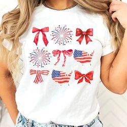 4th of july fireworks and bows shirt, american shirt, fourth of july shirts, cute july 4th shirt, independence day shirt