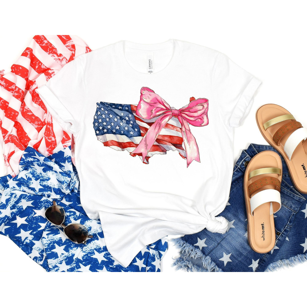 America Bow Shirt, American Shirt, Fourth of July Shirts, Funny July 4th Shirt, Independence Day Shirt, America Shirts.jpg