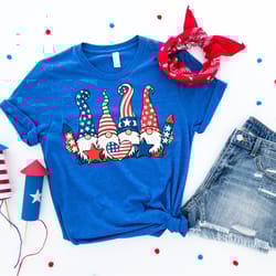 july 4th gnome shirt, fourth of july shirt, patriotic shirt, independence day, usa shirt, red white and blue