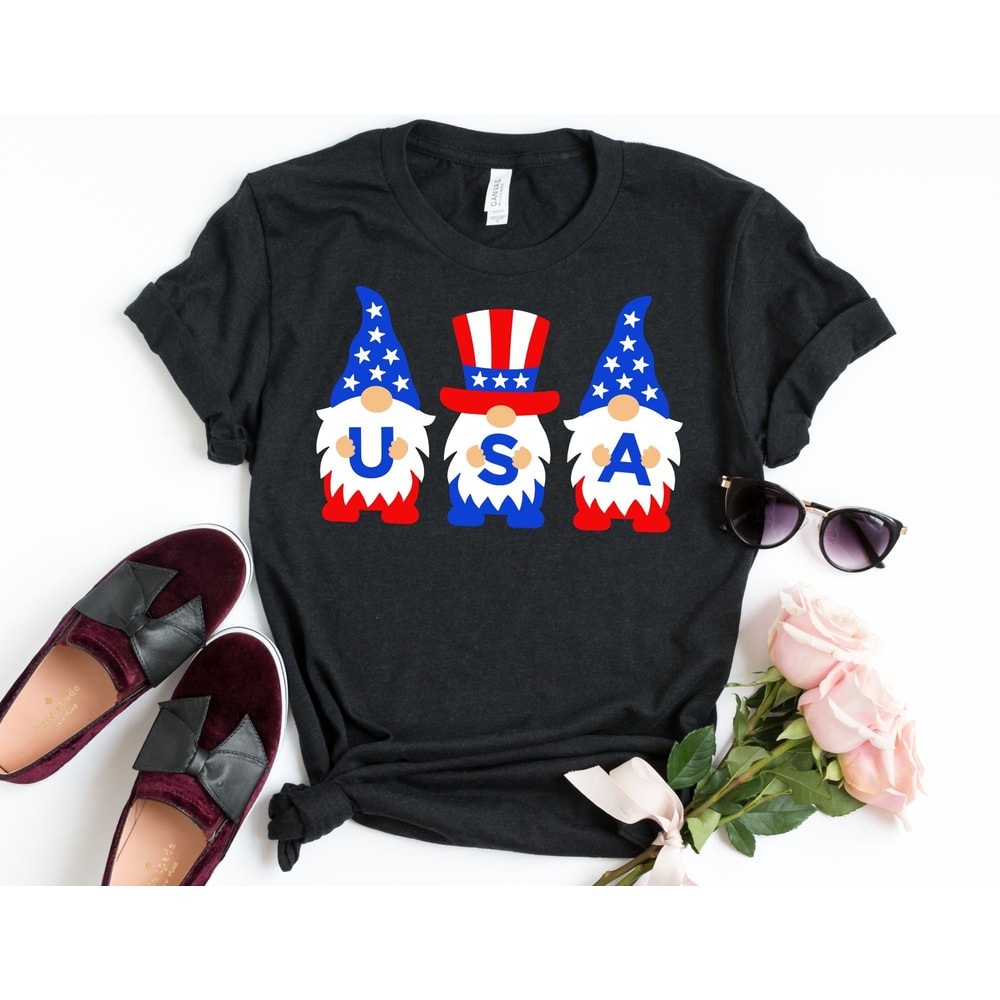 USA Gnome Shirt, Fourth of July Shirts, Independence Day Shirt, 4th of July T-Shirt, America Shirts, Gnome Shirt.jpg