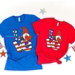 4th of july love shirt, 4th of july gnomes shirt, american flag,freedom shirt, fourth of july shirt, patriotic shirt,