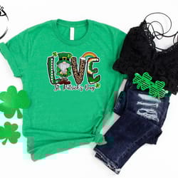 st patricks day gnome shirt,love tshirt, four leaf clover gift, st patrick shamrock shirt, happy st patricks day shirt,s