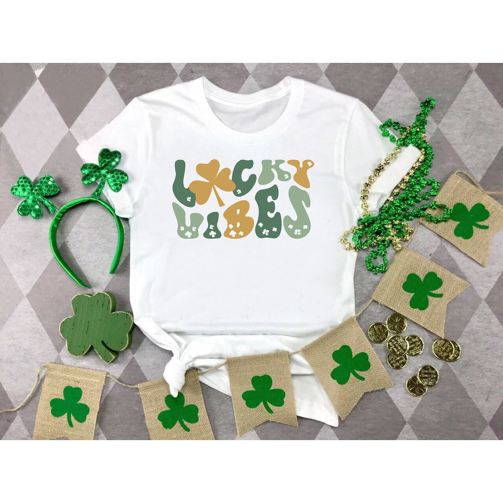 St Patricks Day Shirt,Lucky Vibes Shirt,Clover Shirt,Gift For Irish Women,Shamrock Shirt,For Lucks Sake St. Patricks Tee,Cute St Patrick Tee.jpg
