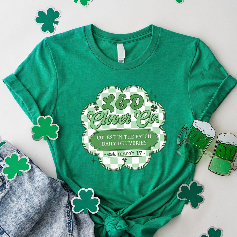 Nurse Shirts, Labor and Delivery Nurse St. Patrick's Day Shirt, St Paddy day Gift, L D Nurse Gift, L&D Clover Co., Cutest In The Patch.jpg