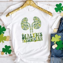 nurse shirts, nurse st patricks day shirt, st paddy day gift, dialysis technician nurse gift, dialysis clover shirt, kid