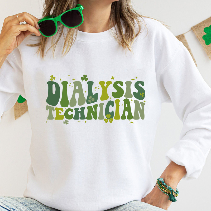 Nurse Shirts, Nurse St. Patrick's Day Shirt, St Paddy day Gift, Dialysis Technician Nurse Gift, Dialysis Clover Shirt, Kidney Nurse Gift 2.jpg