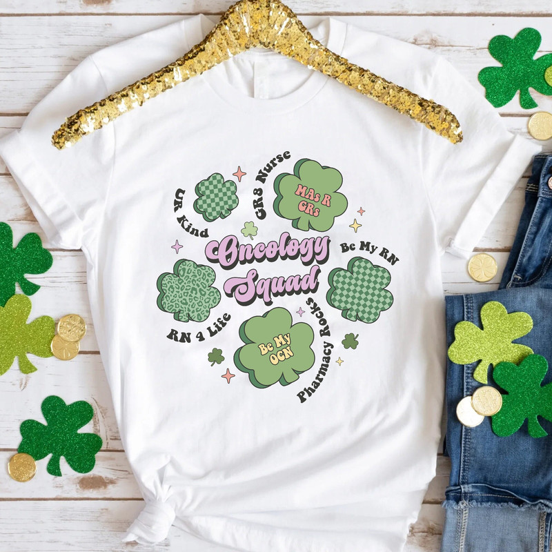 Nurse Shirts, Oncology Nurse St. Patrick's Day Shirt, Medical Icu Rn Shirt, Luck Shamrock Nurse, Saint Patrick's Nurse Gift, Icu nicu nurse 1.jpg
