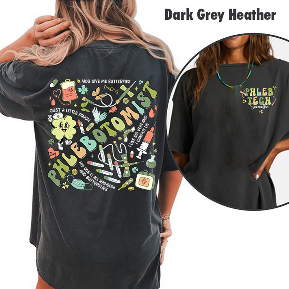 Personalized Phleb Tech Sweatshirt, Patrick's day Phleb Tech Shirt, Phlebotomist Gift Nurse Appreciation Gift Phlebotomy Technician Crewneck.jpg