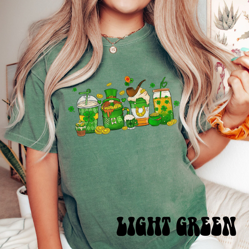 Comfort Colors® St Patricks Day Coffee Shirt, St Patricks Day Shirts, Shamrock Shirt, Coffee Lover St Patricks Day Tee, Gifts For Irish 1.jpg
