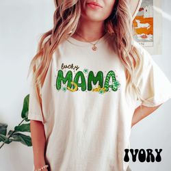 lucky mama shirt, comfort colors st patricks day shirt, shamrock shirt, leopard st patricks day shirt, lucky shirt, patr