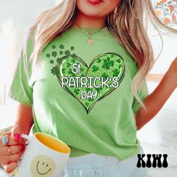 shamrock heart shirt, comfort colors st patricks day shirt, shamrock shirt, leopard st patricks day shirt, lucky shirt,