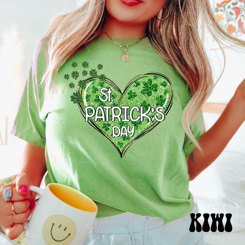 Shamrock Heart Shirt, Comfort Colors St Patricks Day Shirt, Shamrock Shirt, Leopard St Patricks Day Shirt, Lucky Shirt, Patricks Day Tee.jpg
