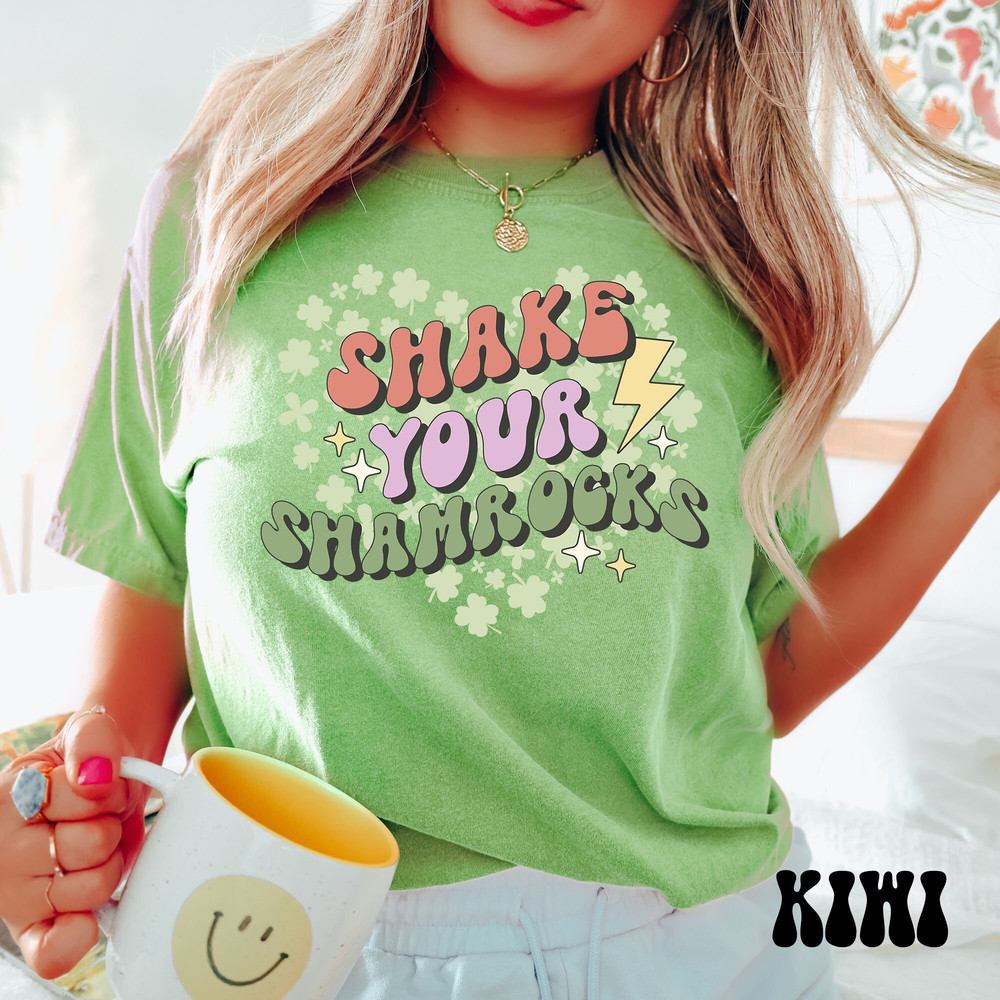 St. Patrick's Day Shirt, Comfort Colors Irish Tshirt, Womens Saint Patricks Day Tee, Womens, St Pattys Day Shirt Women, Shake Your Shamrocks.jpg
