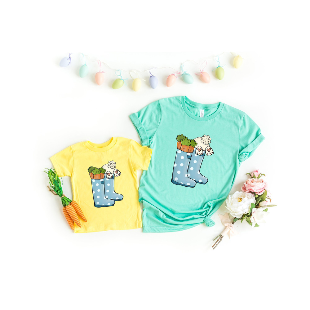 Bunny Boots Shirt, Easter Shirt, Easter Kids Shirt, Cute Easter Shirt, Easter Bunny Shirt, Easter Carrot Shirt, Bunny Shirt, Cute Bunny Tee.jpg