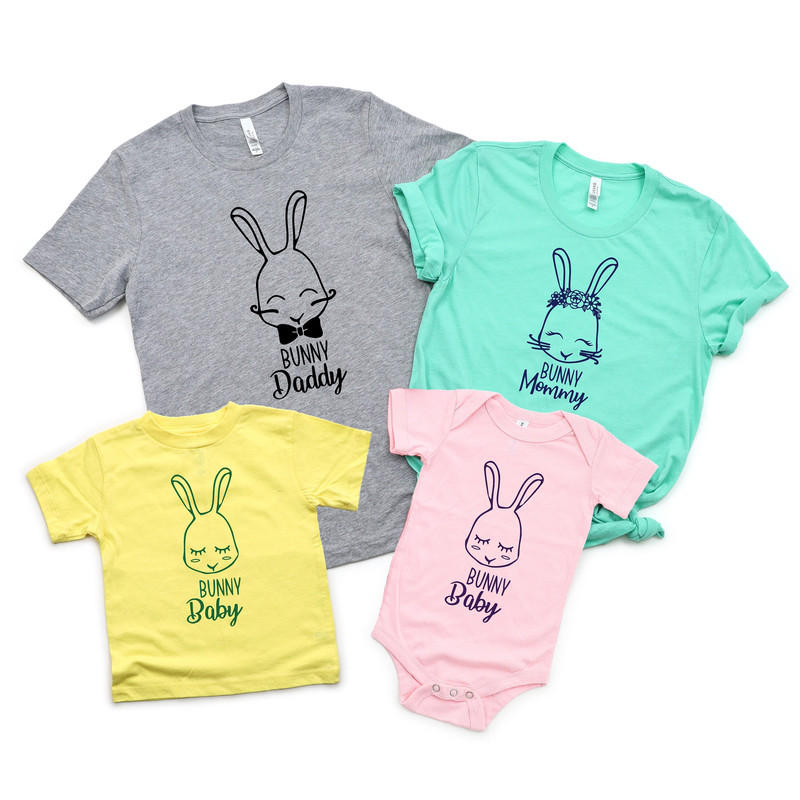 Bunny Family Shirts, Family Matching Tshirts, Family Tees, Easter Bunny Shirt, Bunny Shirt, Mama Bunny, Baby Bunny, Daddy Bunny.jpg