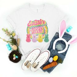 easter vibes shirt, easter bunny shirt, retro easter shirt, bunny shirt, cute easter kids shirt, family matching shirt,