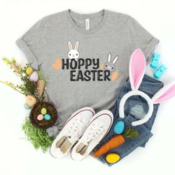 hoppy easter bunny shirt, happy easter shirt, cute bunny shirt, easter bunny shirt, easter family matching shirt, easter