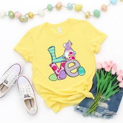 love easter egg gnome shirt, love gnome shirt, easter shirt, easter gnome shirt, easter eggs shirt, easter love shirt, e