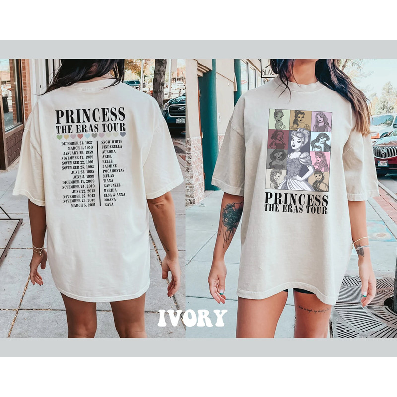 Comfort Colors® Princess The Eras Tour Shirt, Princess Tour Shirt, Vintage Disney Shirt, Disney Princess Shirt, Princess Eras Tour Shirt.jpg