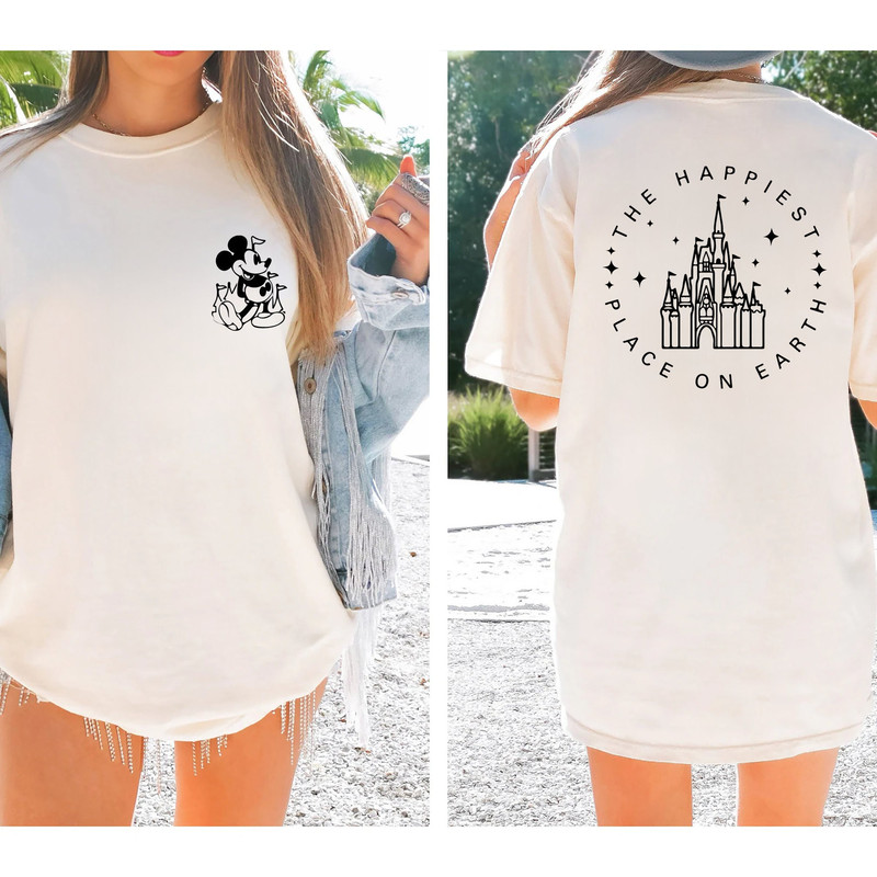 Comfort Colors® The Happiest Place One Earth Shirt, Magical Castle Shirt, Mickey Castle Shirt, Disney Vacation Shirt, Magical Kingdom Shirt.jpg