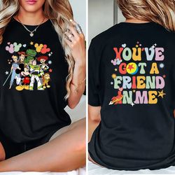 disney toy story you're got a friends in me shirt, vintage character group matching, jessie and buzz shirts, disney fami