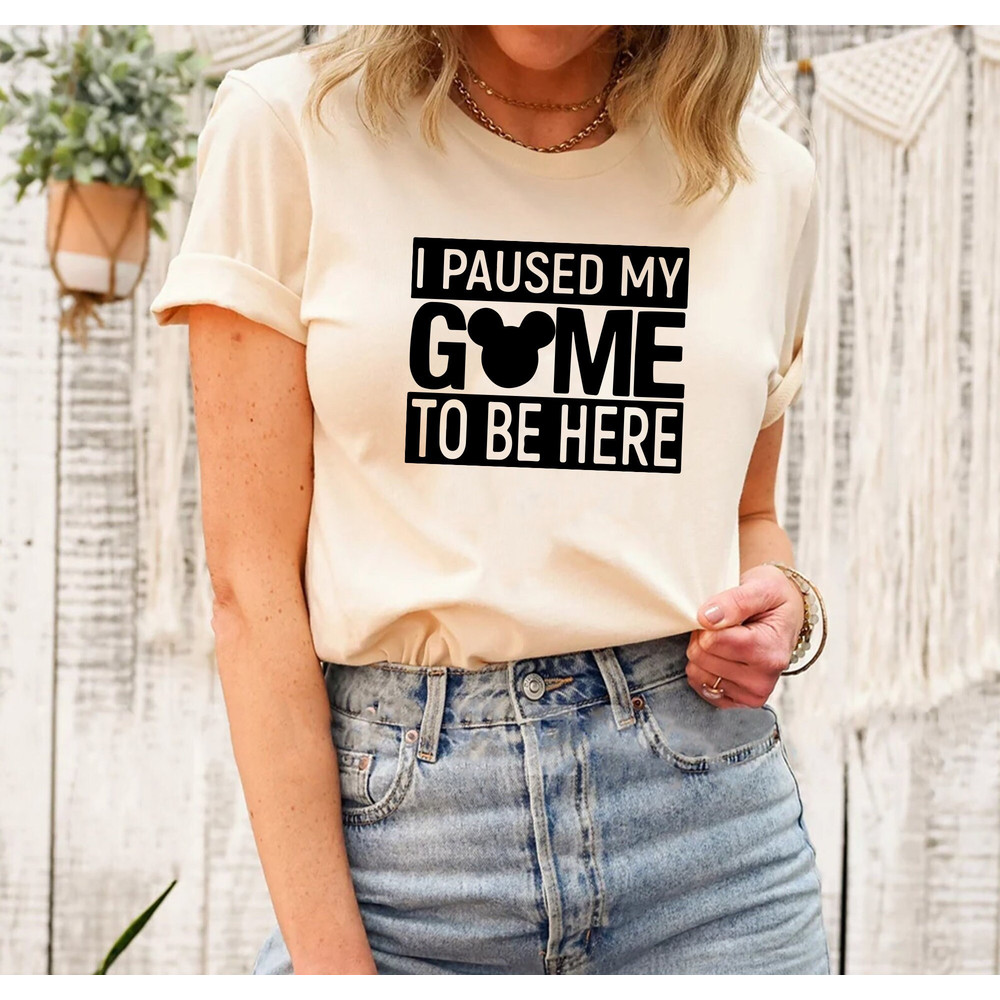 I Paused My Game to Be Here Disney Shirt, Disney Kids Shirt, Mickey Shirt, Disney Gamer Tee, Disney Men Tee, Disney Kids Shirt.jpg