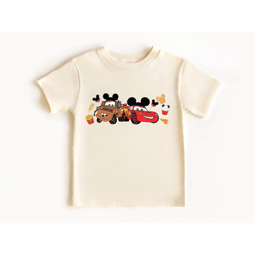 Lightning McQueen Mater Disney Snacks T-shirt Mickey shaped Snacks Disney Parks group family shirts Adult Youth Toddler Sizes.jpg